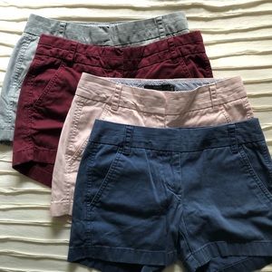 Bundle of 4 J.Crew chino shorts